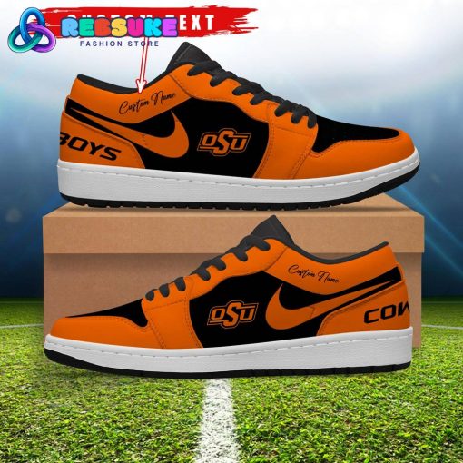 NCAA Oklahoma State Cowboys Customized Low Jordan 1