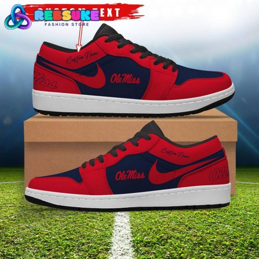 NCAA Ole Miss Rebels Customized Low Jordan 1