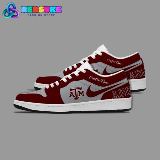 NCAA Texas Am Aggies Customized Low Jordan 1