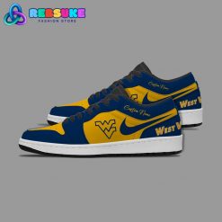 NCAA West Virginia Mountaineers Customized Low Jordan 1