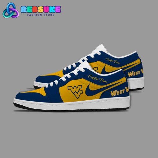 NCAA West Virginia Mountaineers Customized Low Jordan 1