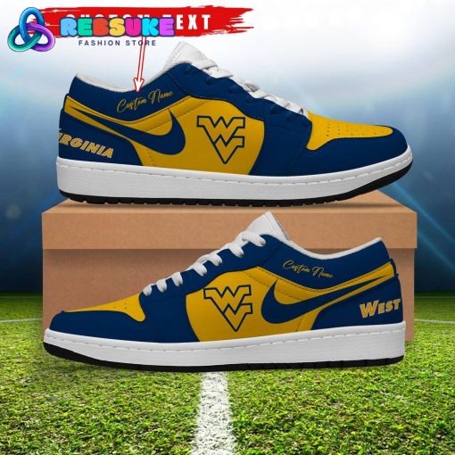 NCAA West Virginia Mountaineers Customized Low Jordan 1