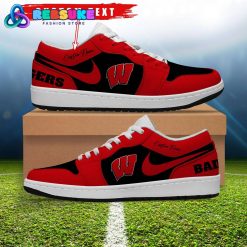 NCAA Wisconsin Badgers Customized Low Jordan 1