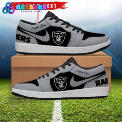 NFL Las Vegas Raiders Customized Nike Low Jordan 1