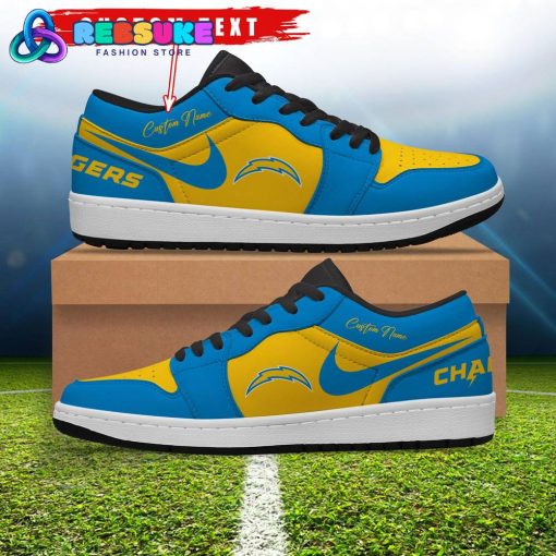 NFL Los Angeles Chargers Customized Nike Low Jordan 1