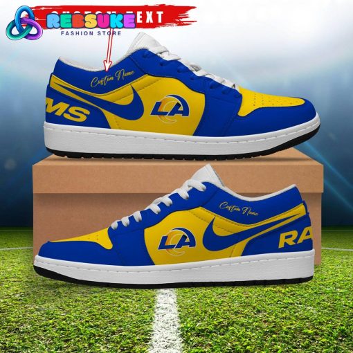 NFL Los Angeles Rams Customized Nike Low Jordan 1