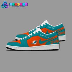 NFL Miami Dolphins Customized Nike Low Jordan 1