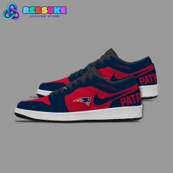 NFL New England Patriots Customized Nike Low Jordan 1