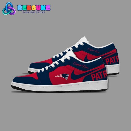 NFL New England Patriots Customized Nike Low Jordan 1