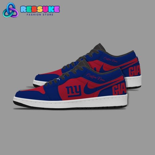 NFL New York Giants Customized Nike Low Jordan 1