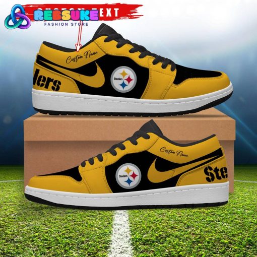 NFL Pittsburgh Steelers Customized Nike Low Jordan 1