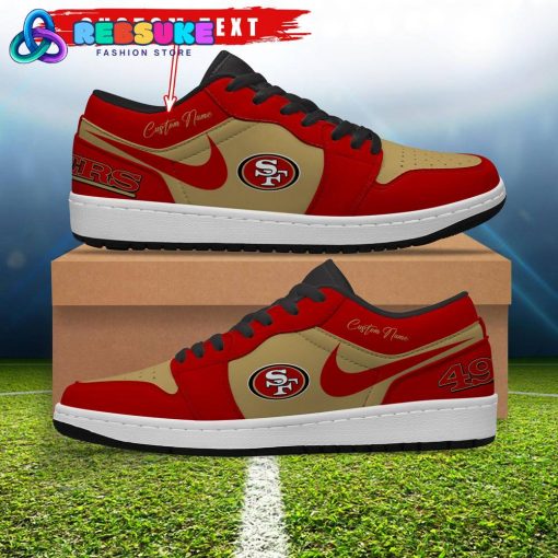 NFL San Francisco 49ers Customized Nike Low Jordan 1