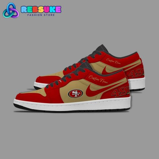 NFL San Francisco 49ers Customized Nike Low Jordan 1