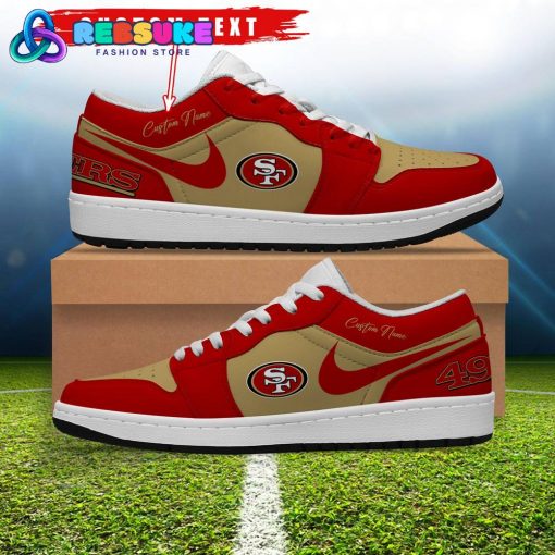 NFL San Francisco 49ers Customized Nike Low Jordan 1