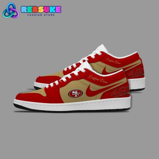 NFL San Francisco 49ers Customized Nike Low Jordan 1