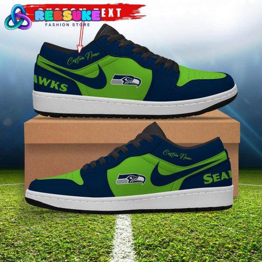 NFL Seattle Seahawks Customized Nike Low Jordan 1