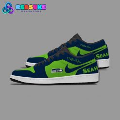 NFL Seattle Seahawks Customized Nike Low Jordan 1