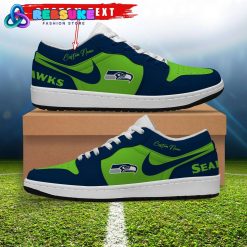 NFL Seattle Seahawks Customized Nike Low Jordan 1