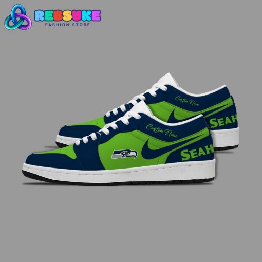 NFL Seattle Seahawks Customized Nike Low Jordan 1