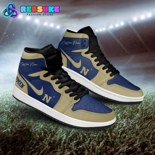 Navy Midshipmen NCAA Customized Air Jordan 1