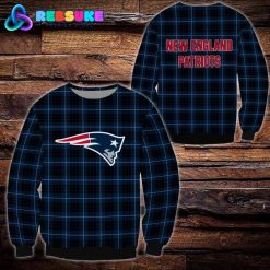 New England Patriots NFL Plaid Hoodie Zip Hoodie Sweatshirt