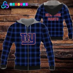 New York Giants NFL Plaid Hoodie Zip Hoodie Sweatshirt