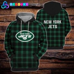 New York Jets NFL Plaid Hoodie Zip Hoodie Sweatshirt