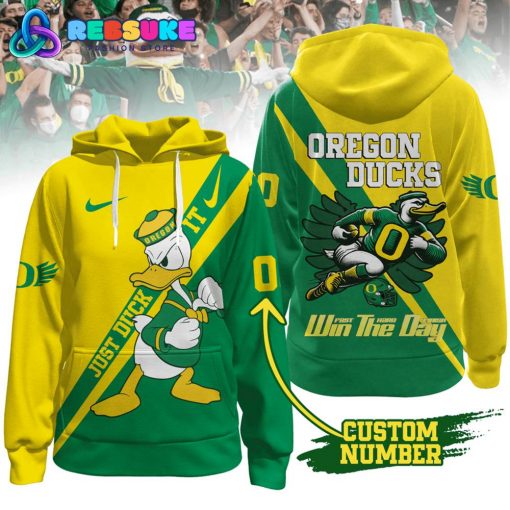 Oregon Ducks Football Custom Number Hoodie