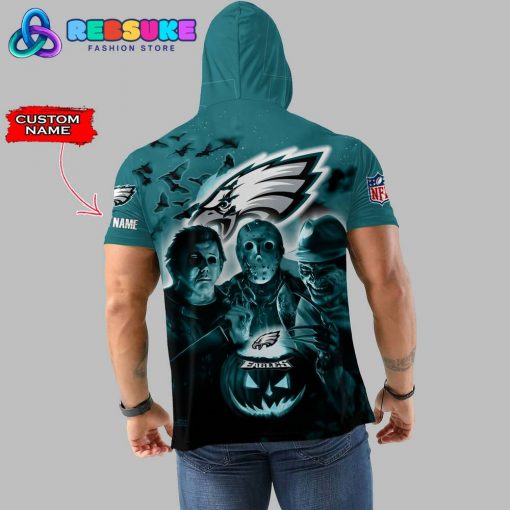 Philadelphia Eagles Custom Name Halloween Hoodie Short Sleeve