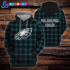 Philadelphia Eagles NFL Plaid Hoodie Zip Hoodie Sweatshirt