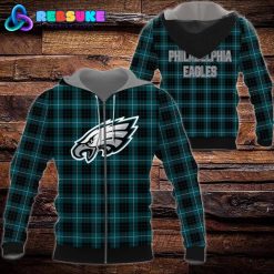 Philadelphia Eagles NFL Plaid Hoodie Zip Hoodie Sweatshirt