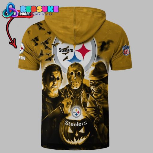 Pittsburgh Steelers Custom Name Halloween Hoodie Short Sleeve