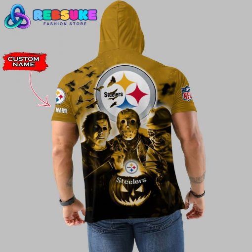 Pittsburgh Steelers Custom Name Halloween Hoodie Short Sleeve