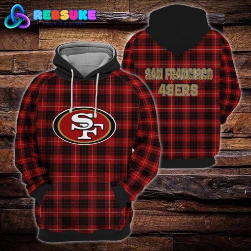 San Francisco 49ers NFL Plaid Hoodie, Zip Hoodie, Sweatshirt