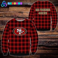 San Francisco 49ers NFL Plaid Hoodie Zip Hoodie Sweatshirt