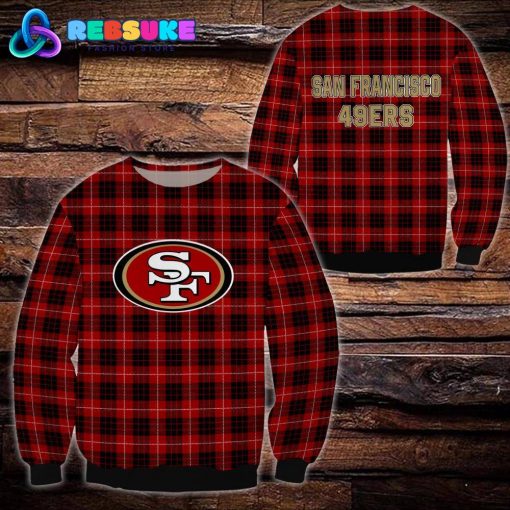 San Francisco 49ers NFL Plaid Hoodie, Zip Hoodie, Sweatshirt