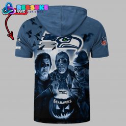 Seattle Seahawks Custom Name Halloween Hoodie Short Sleeve