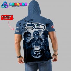 Seattle Seahawks Custom Name Halloween Hoodie Short Sleeve