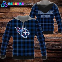 Tennessee Titans NFL Plaid Hoodie Zip Hoodie Sweatshirt