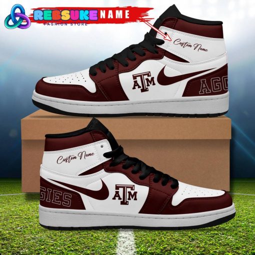 Texas A&M Aggies NCAA Customized Air Jordan 1