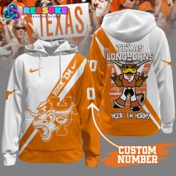 Texas Longhorns Football Custom Number Hoodie