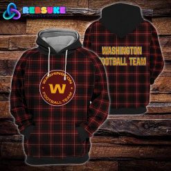 Washington Commanders NFL Plaid Hoodie Zip Hoodie Sweatshirt