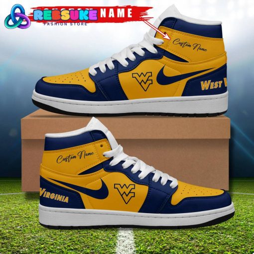 West Virginia Mountaineers NCAA Customized Air Jordan 1