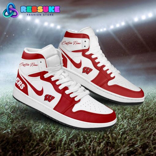 Wisconsin Badgers NCAA Customized Air Jordan 1