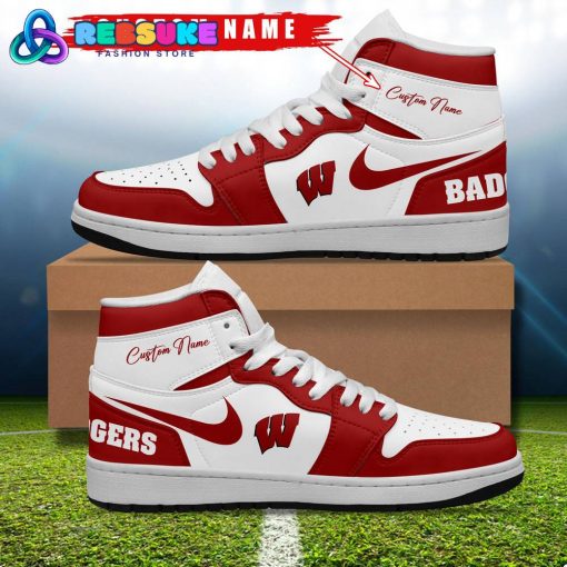 Wisconsin Badgers NCAA Customized Air Jordan 1