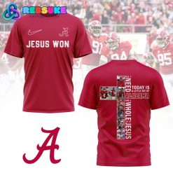 Alabama Crimson Tide Football Jesus Won Red Shirt