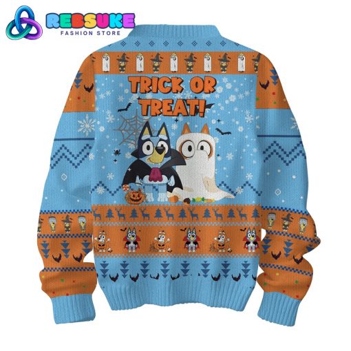 Bluey Trick Or Treat 2024 Ugly Christmas Sweater