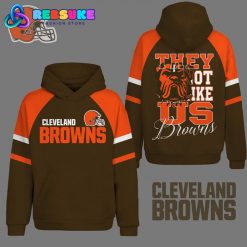 Cleveland Browns They Not Like Us Brown Hoodie