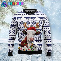 Cow Funny 2024 Ugly Christmas Sweater