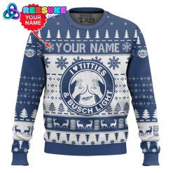 Custom Name Busch Light Titties Funny Ugly Sweater